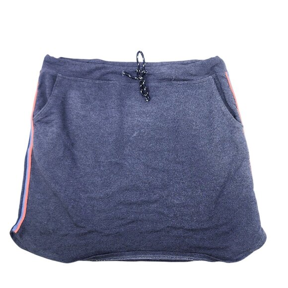 Sundry Womens Navy Blue Terry Cloth Skirt With Drawstring & Side Pockets Size L - Picture 7 of 7